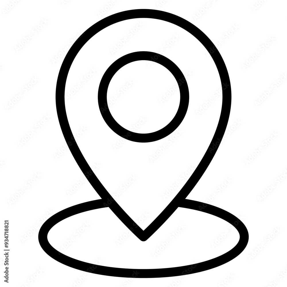 Location pin icon. Map pin place marker. Location icon. Map marker pointer icon