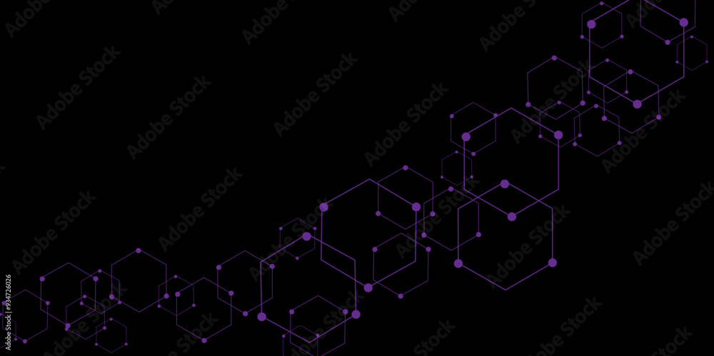 Obraz premium Abstract cube hexagon shape background, hexagon shape pattern innovative concept background.