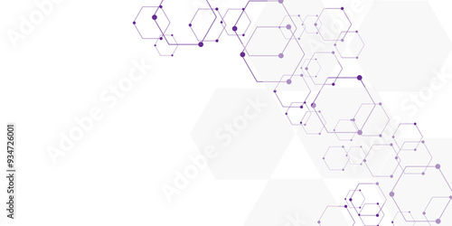 Abstract cube hexagon shape background, hexagon shape pattern innovative concept background.