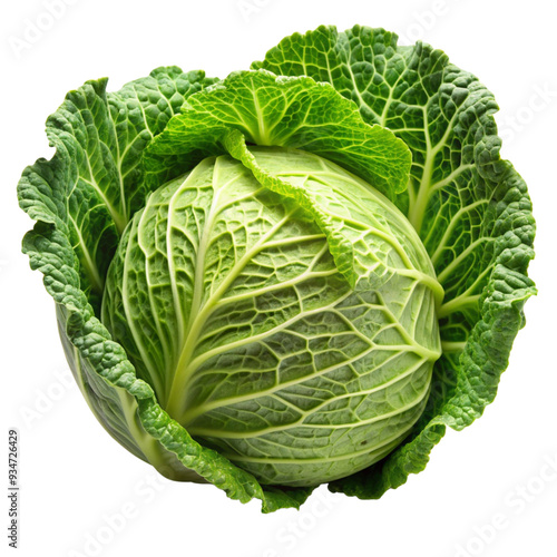 Cabbage on on White with Transparent Background - High-Resolution PNG Image