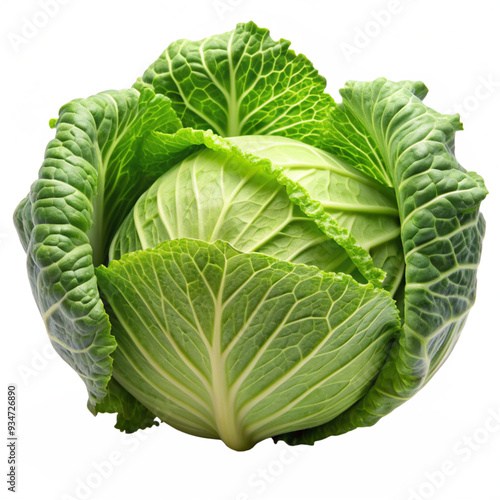 Cabbage on on White with Transparent Background - High-Resolution PNG Image