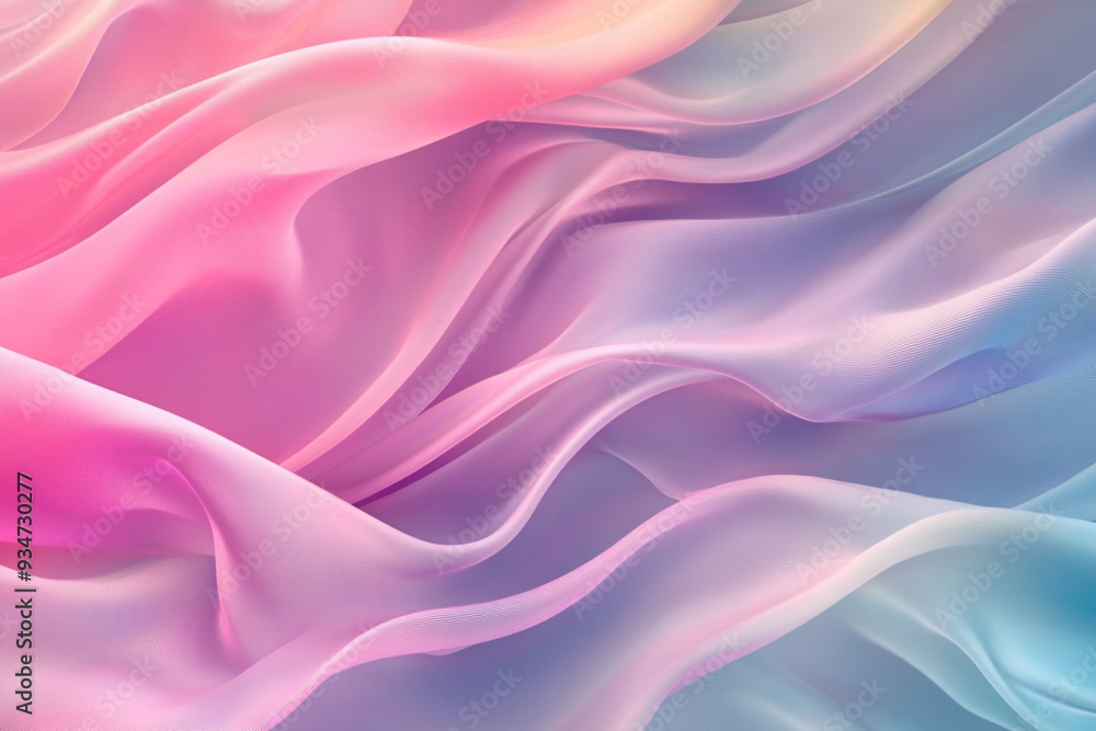 Obraz premium Pastel abstract waves with smooth curves pastel background