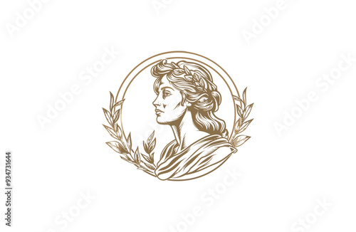 Demeter greek goddess of the harvest design vector illustration
