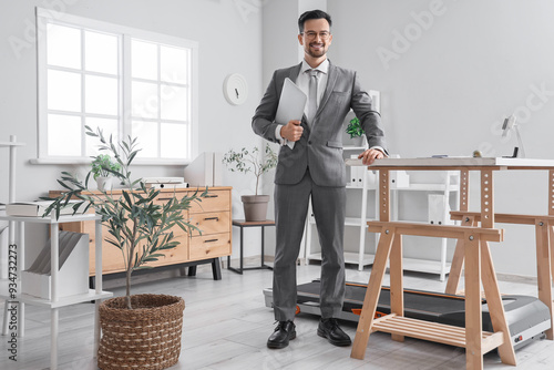 Handsome businessman with l...
