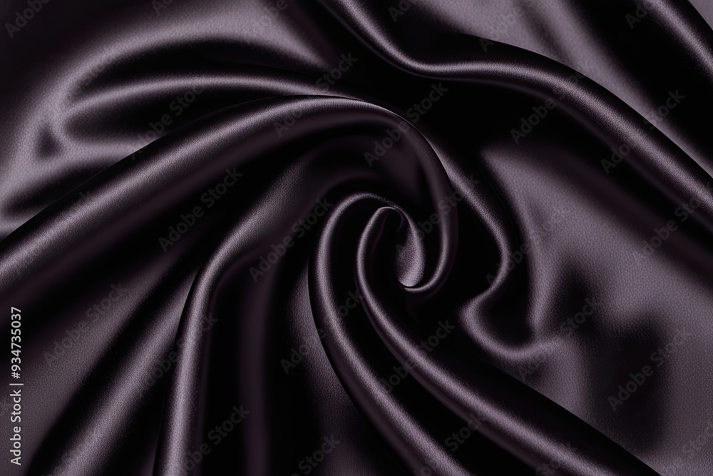 Fototapeta premium Luxurious Dark Satin Silk Fabric Texture Abstract Background for Elegant Design
