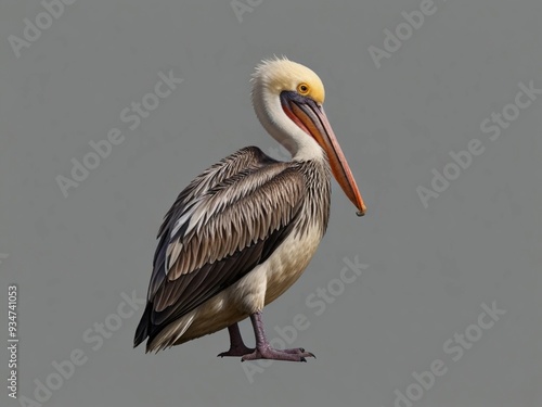 Pelican Perched Gracefully: Transparent Background Artwork