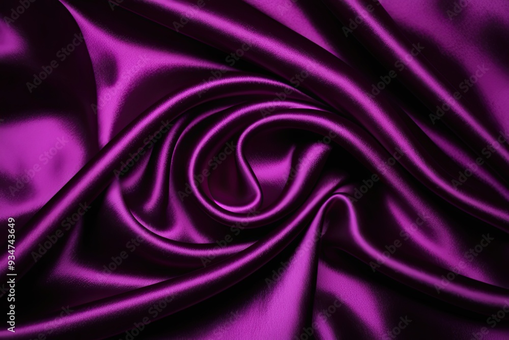 Fototapeta premium Luxurious Deep Purple Silk Fabric Texture for Sophisticated Background Design