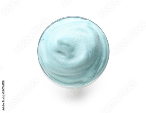 Blue dalgona matcha latte w...