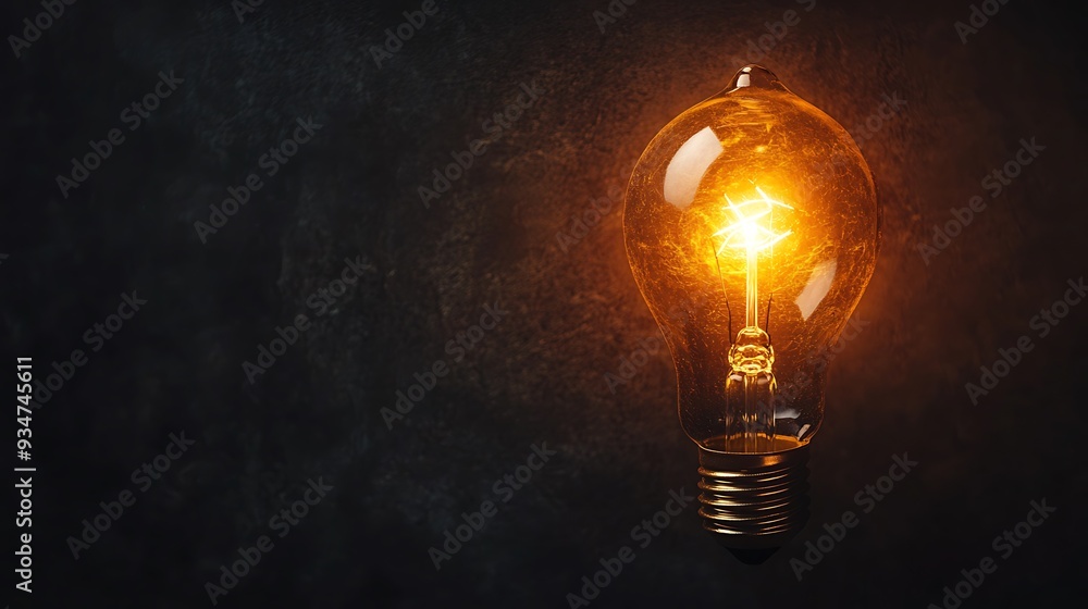 A glowing light bulb on a dark background, symbolizing inspiration, ideas, and innovation. A glowing light bulb on a dark background, symbolizing inspiration, ideas, and innovation.
