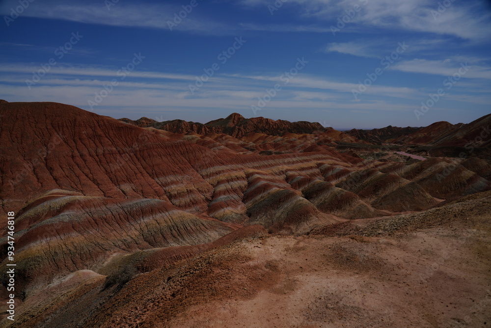 Naklejka premium Zhangye Danxia Geopark