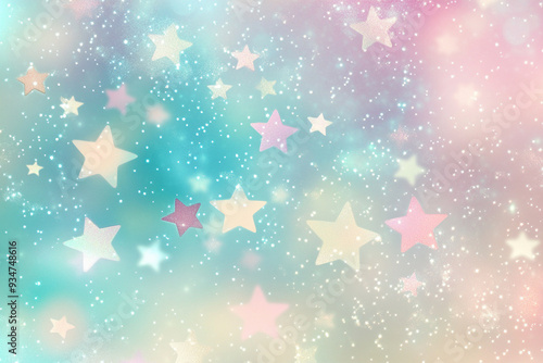 Pastel stars with a gradient sky pastel background