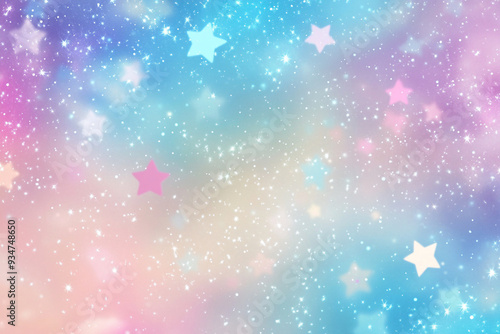 Pastel stars with a gradient sky pastel background