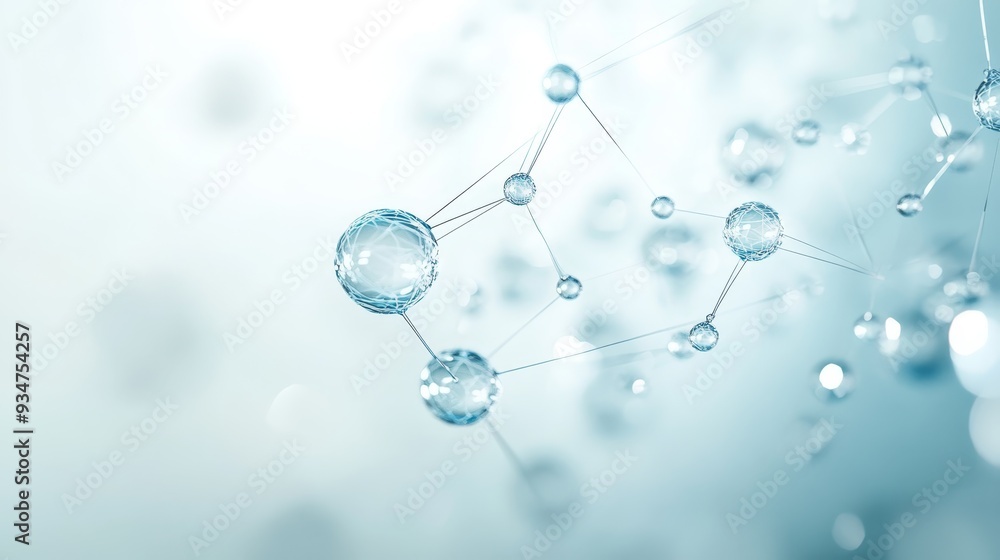 Abstract Blue Molecular Structure Background Abstract Blue Molecular Structure Background