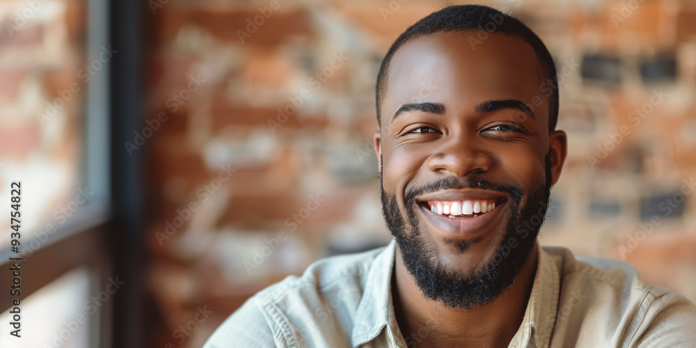 Portrait of a smiling black man Portrait of a smiling black man