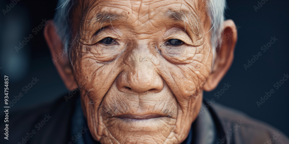 portrait of an elderly asian man portrait of an elderly asian man