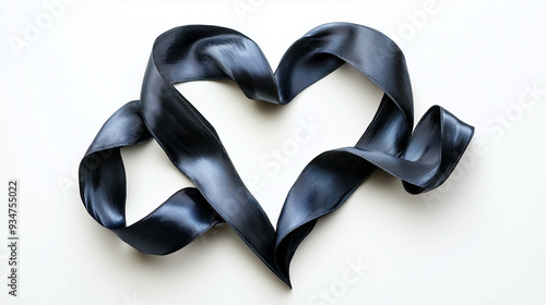 heart made from black ribbo...