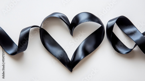 heart made from black ribbo...