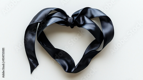 heart made from black ribbo...