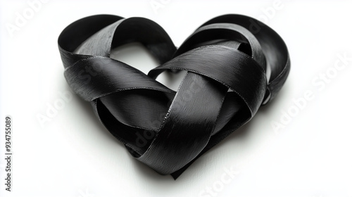 heart made from black ribbo...