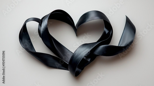 heart made from black ribbo...