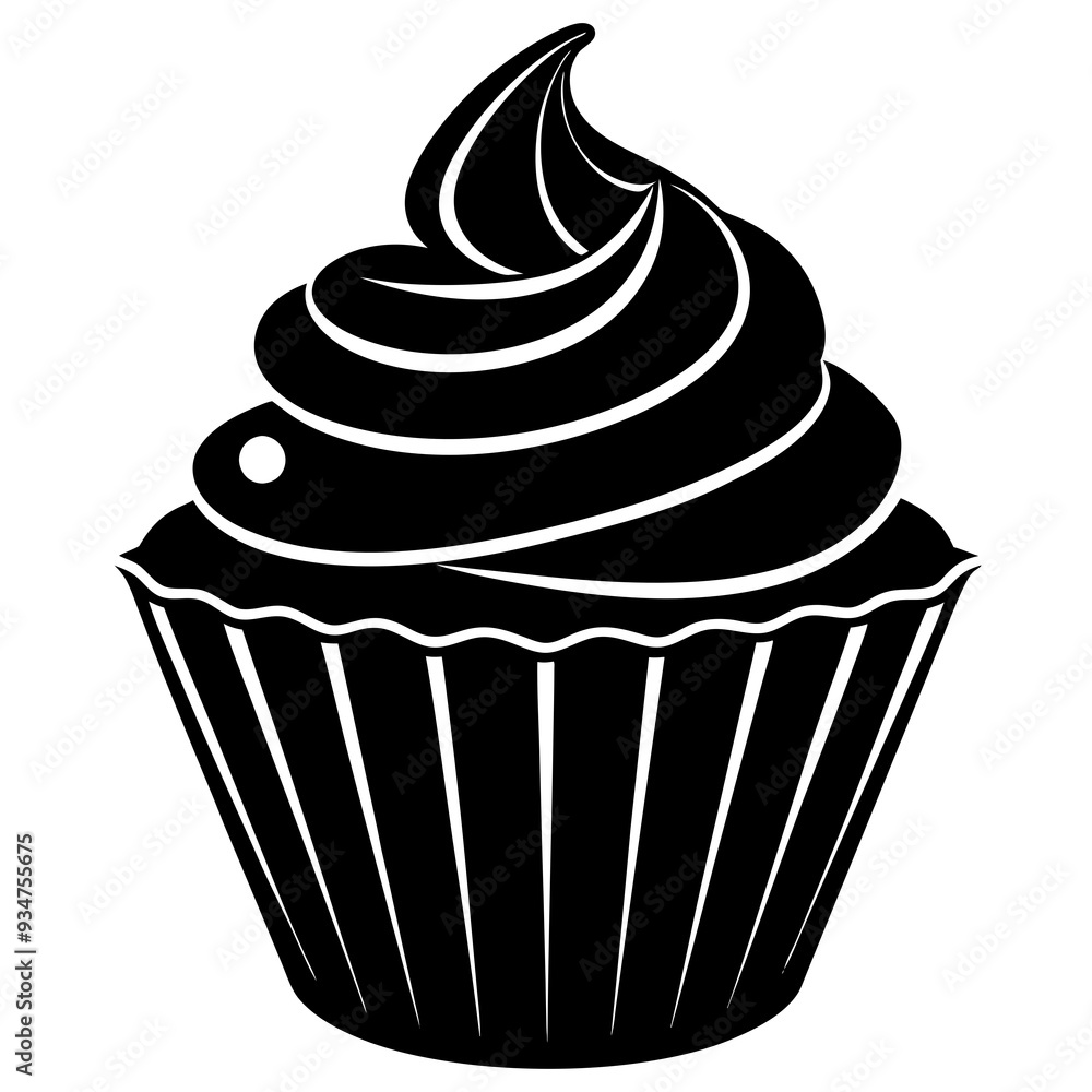 cupcake icon, cupcake vector silhouette cupcake icon, cupcake vector silhouette