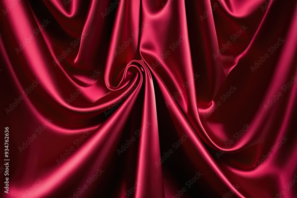 Fototapeta premium Luxurious Crimson Satin Backdrop with Rich Texture and Depth for Elegant Decor