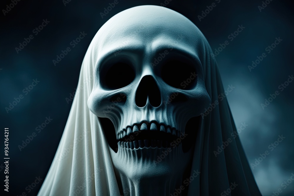 Stunning Close-Up of a Ghostly Face Revealed in Darkness Stunning Close-Up of a Ghostly Face Revealed in Darkness