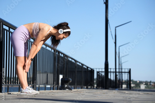 Beautiful young tired sport...