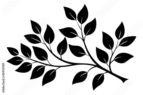 Vector Art: Leaves and Tree Silhouette Design
