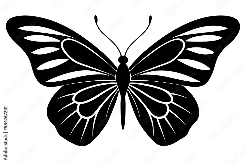 High-Quality Vector Art of a Butterfly Silhouette - Free Download High-Quality Vector Art of a Butterfly Silhouette - Free Download