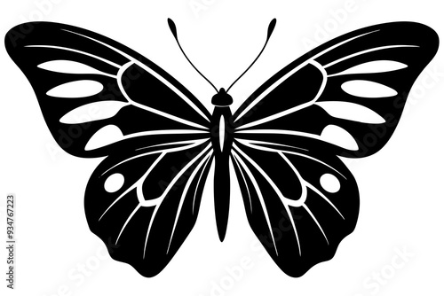 High-Quality Vector Art of a Butterfly Silhouette - Free Download
