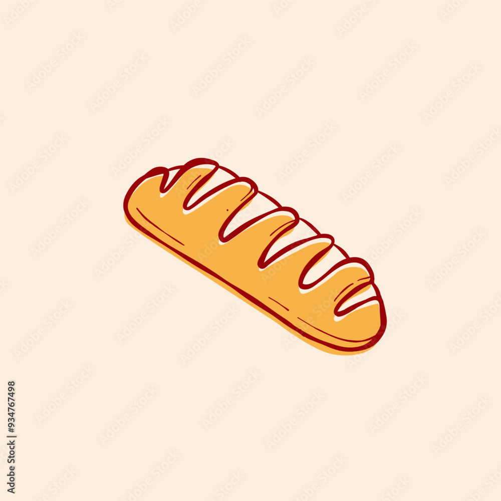 baguette bread menu vector hand drawn doodle illustration baguette bread menu vector hand drawn doodle illustration
