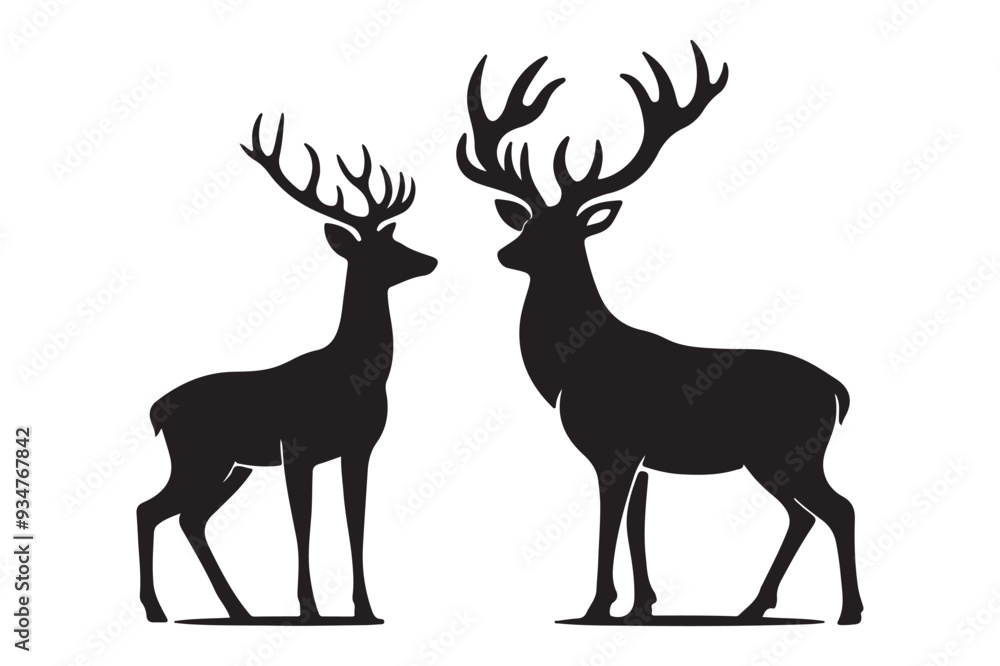 Deer Silhouette Vector Deer Silhouette Vector