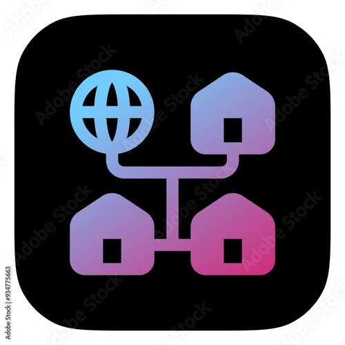 Editable local, home, network, LAN, connection vector icon. Remote work, job, profession, freelance. Part of a big icon set family. Perfect for web and app interfaces, presentations, infographics, etc