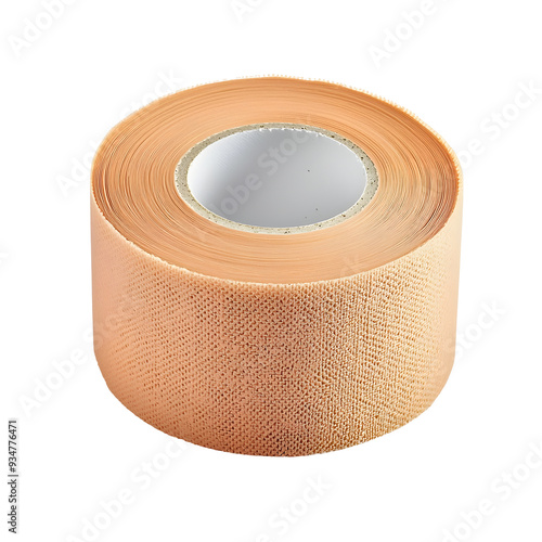 Water-Activated Tape Roll on Isolated White Background photo