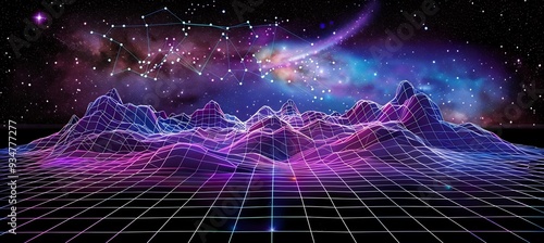 Study of black holes in 3D astrophysics where 2D light and gravitational waves interact around the event horizon creating an infographic illustration that explains the key concepts in astrophysics