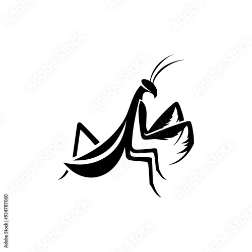 mantis animal logo vector illustration template design