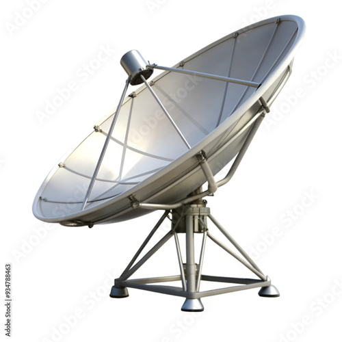 Satellite antenna isolated photo