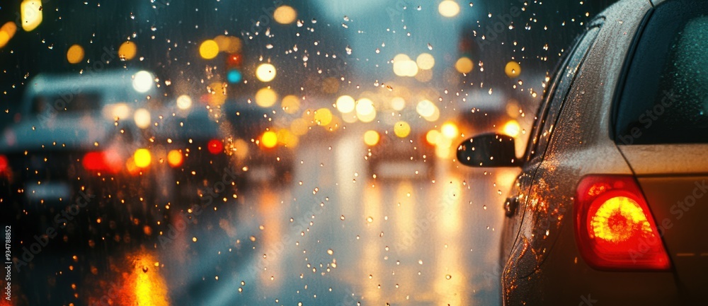 Rainy Night Cityscape Rainy Night Cityscape