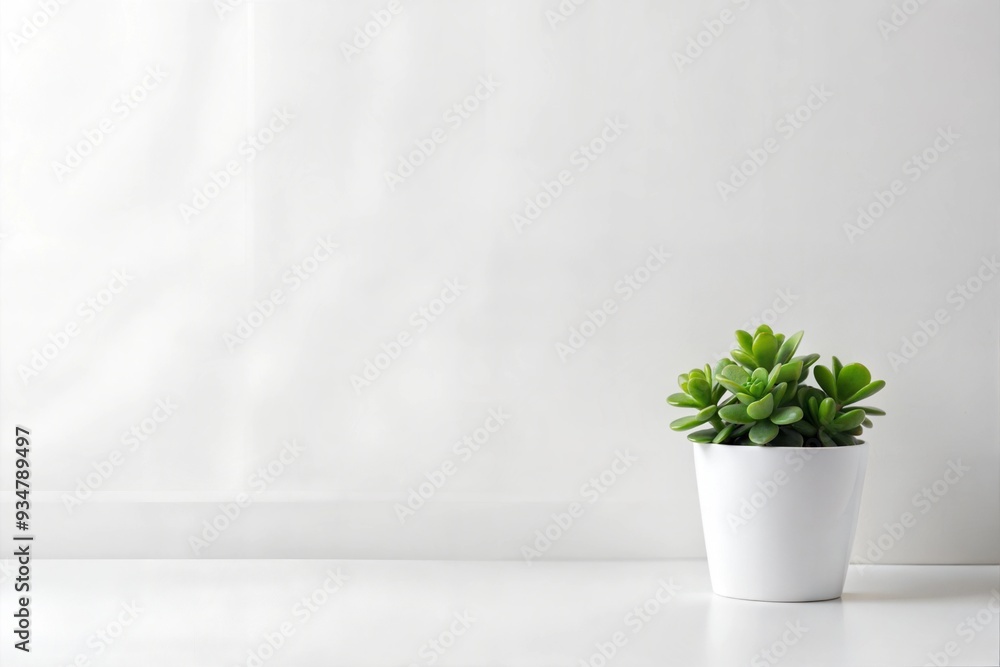 potted houseplant on white background, space for text potted houseplant on white background, space for text