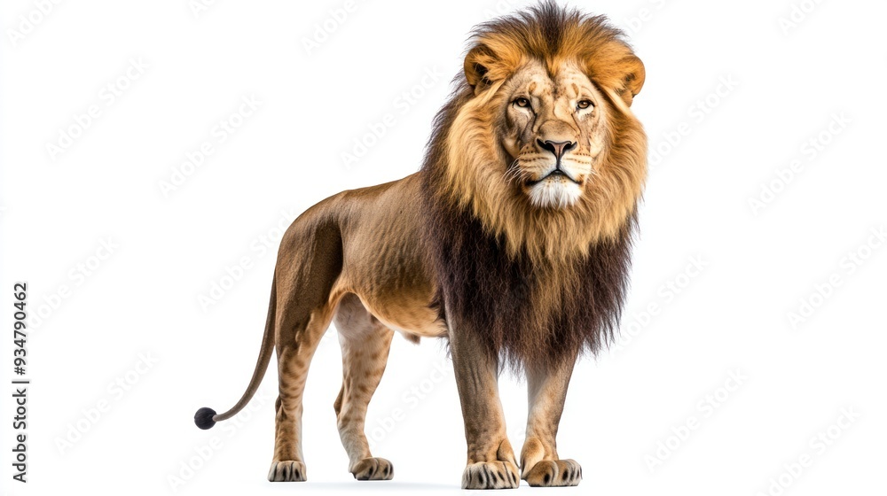 Fototapeta premium Majestic Lion Standing Proudly