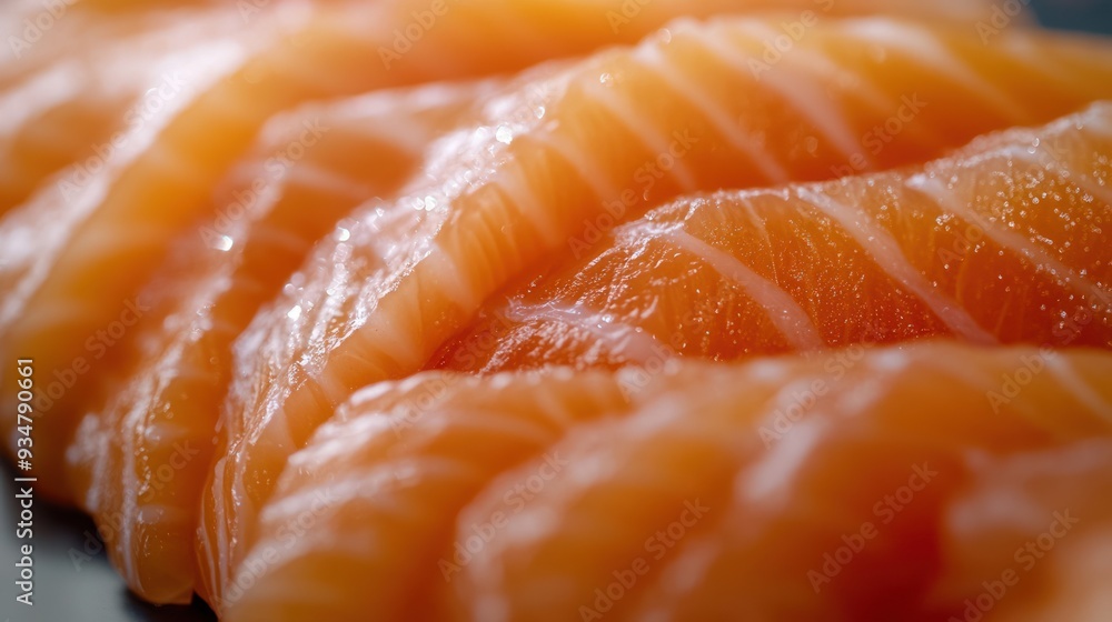 Closeup of Sliced Salmon Closeup of Sliced Salmon