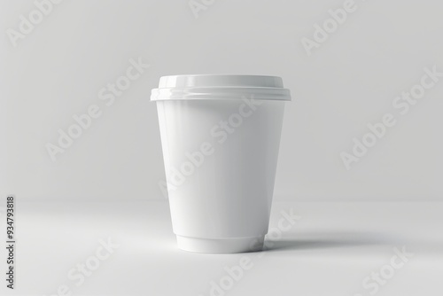 Wallpaper Mural White Disposable Coffee Cup with Lid Torontodigital.ca
