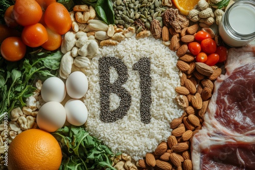 Foods containing vitamin B , Generative AI photo