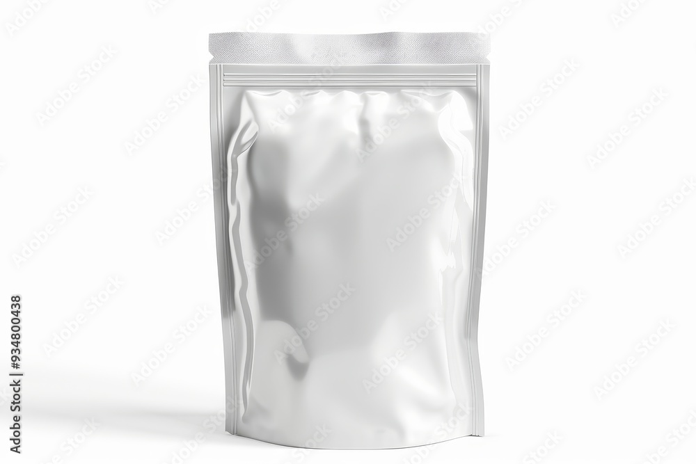 White Stand-Up Pouch with Zipper Closure White Stand-Up Pouch with Zipper Closure