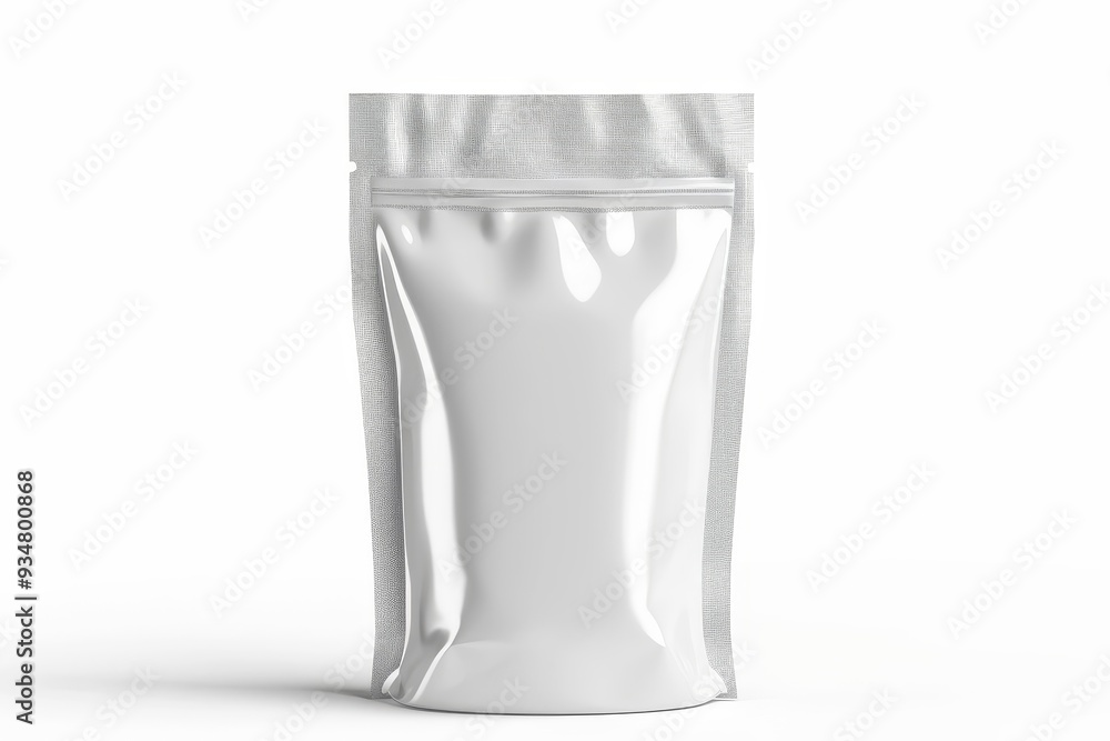 White Stand-Up Pouch with Zipper Seal White Stand-Up Pouch with Zipper Seal