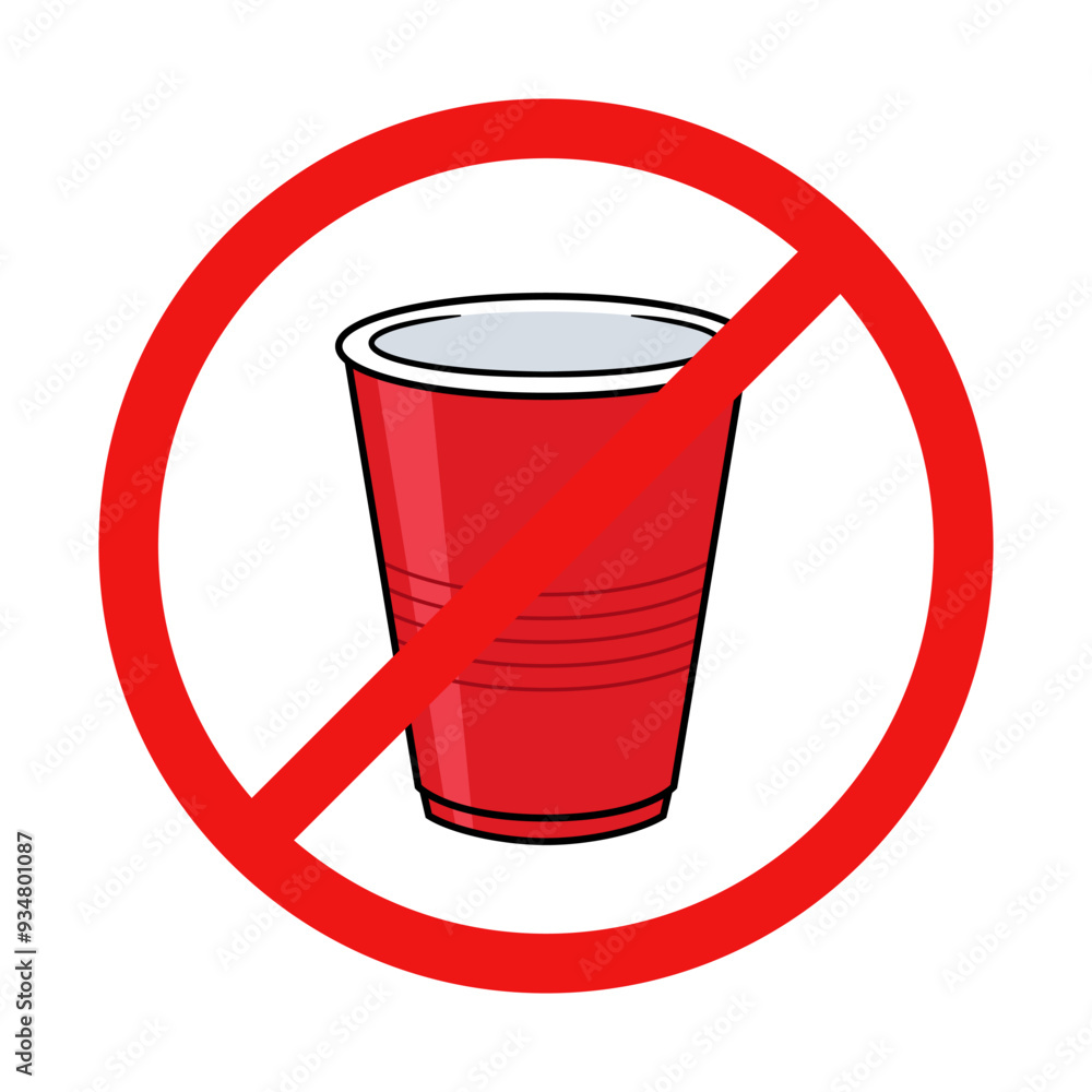 No Cup Sign on White Background No Cup Sign on White Background