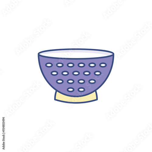 Colander icon design with white background stock illustration
