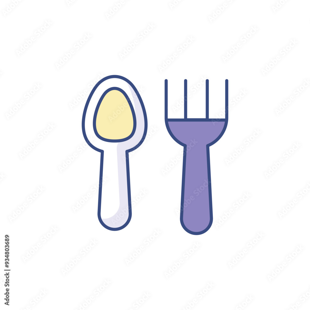 Fototapeta premium Dining Tools icon design with white background stock illustration