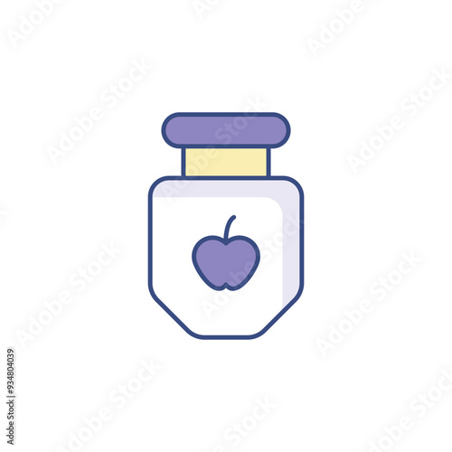 Jam Jar icon design with white background stock illustration